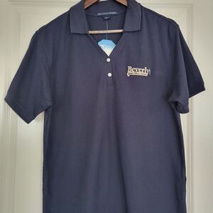 Devon & Jones Women's 100% Pima Cotton Buttons Short Sleeve Polo Lilac‎ Shirt. L